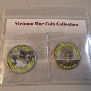 Vietnam War Painted Coin Collection Battle of La Drang Operation Ranch Hand
